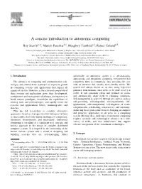 A Concise Introduction to Autonomic Computing