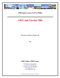 AWG and Circular Mils