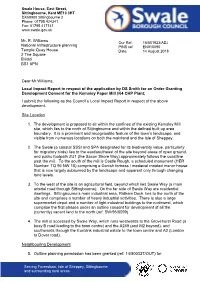 Dear Mr Williams, Local Impact Report in Respect of the Application by DS Smith for an Order Granting Development Consent for Th
