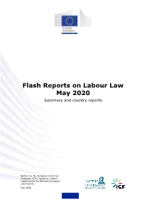 Flash Reports on Labour Law May 2020 Summary and Country Reports
