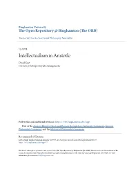 Intellectualism in Aristotle David Keyt University of Washington, Keyt@U.Washington.Edu