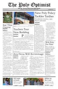November 2012 New Poly Policy Tackles Tardies Crackdown Overdue, Says Parrot Principal