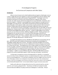 Pre-Kindergarten Programs an Overview and Comparison with Other States