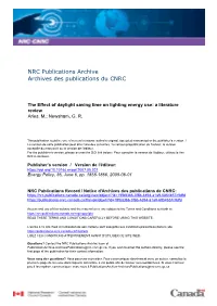 The Effect of Daylight Saving Time on Lighting Energy Use: a Literature Review Aries, M.; Newsham, G