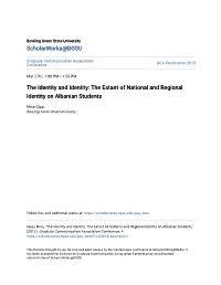 The Extant of National and Regional Identity on Albanian Students