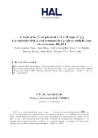 A High Resolution Physical and RH Map of Pig Chromosome 6Q1.2 And