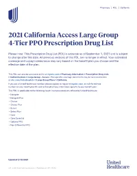 Access Tier 4 PPO Prescription Drug List CDI Version