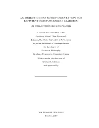 An Object-Oriented Representation for Efficient Reinforcement Learning