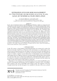 Estimation of Flood Risk Management in 17Th Century on Okayama Alluvial Plain, Japan, by Numerical Flow Simulation