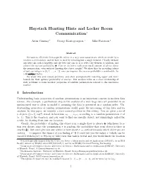 Haystack Hunting Hints and Locker Room Communication∗
