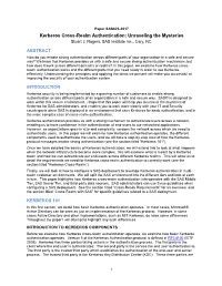 Kerberos Cross-Realm Authentication: Unraveling the Mysteries Stuart J