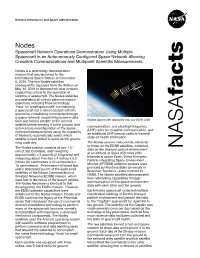Spacecraft Network Operations Demonstration Using