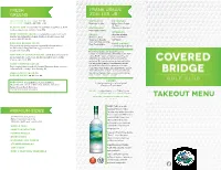 Takeout Menu 1979 | 1983 | 1985