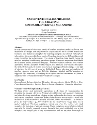Unconventional Inspirations for Creating Software Interface Metaphors
