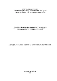 A Segurança Dos Sistemas Operacionais Android