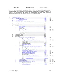 ARTICLE 6 INSTRUCTION (Series 6000)