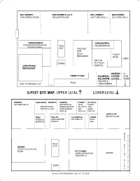 G-Fest Site Map: Upper Level Lower Level