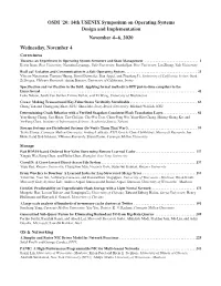 OSDI '20: 14Th USENIX Symposium on Operating Systems Design And
