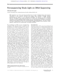 Pyrosequencing Sheds Light on DNA Sequencing