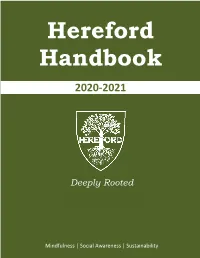 Student Handbook 2020-2021