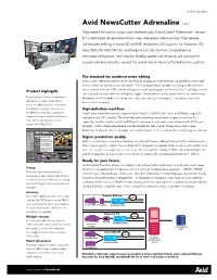 Avid Newscutter Adrenaline V.6.7
