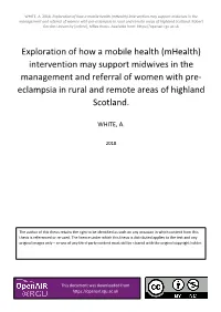 Exploration of How a Mobile Health (Mhealth) Intervention May Support