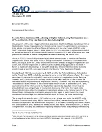 GAO-19-251R, Security Force Assistance