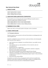 New Zealand Data Sheet 1