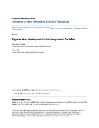 Pigmentation Development in Hatchery-Reared Flatfishes