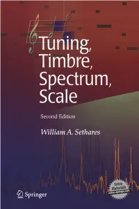 Tuning, Timbre, Spectrum, Scale William A