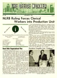 Workers Into Production Unit in the Forthcoming Election of the G