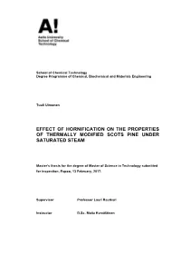 Effect of Hornification on the Properties of Thermally Modified Scots Pine Under Saturated Steam