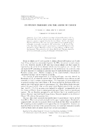 On Stone's Theorem and the Axiom of Choice