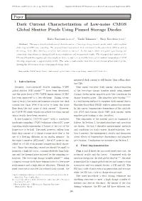 Paper Dark Current Characterization of Low-Noise CMOS Global Shutter Pixels Using Pinned Storage Diodes