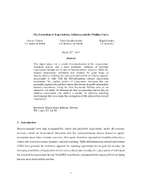 The Formation of Expectations, Inflation and the Phillips Curve 1