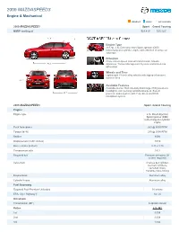 2009 MAZDASPEED3 Specifications