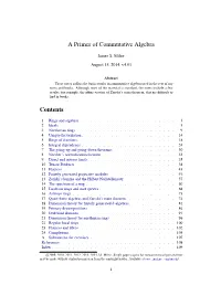 A Primer of Commutative Algebra