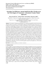 Assessing Cost Efficiency Among Small Scale Rice Producers in the West Region of Cameroon: a Stochastic Frontier Model Approach
