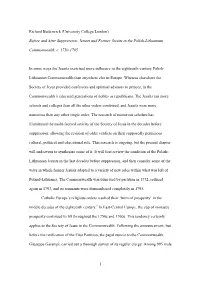 Before and After Suppression: Jesuits and Former Jesuits in the Polish-Lithuanian