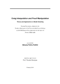 Craig Interpolation and Proof Manipulation