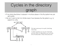 Cycles in the Directory Graph