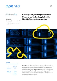 How Aqua Ray Leverages Openio's Conscience Technology to Build a Flexible Storage Infrastructure