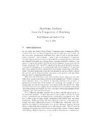Spectrum Auctions from the Perspective of Matching