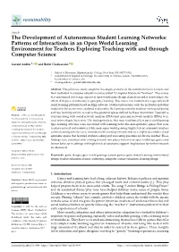 The Development of Autonomous Student Learning Networks