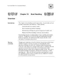 Boat Handling Overview