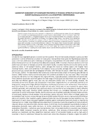 LABORATORY ASSESSMENT of the REPELLENT PROPERTIES of ETHANOLIC EXTRACTS of FOUR PLANTS AGAINST Raphidopalpa Foveicollis Lucas (