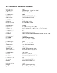 2018 CCM Showcase Team Coaching Assignments