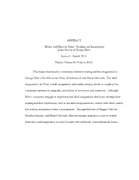 ABSTRACT “Books with More in Them”: Reading and Imagination in The