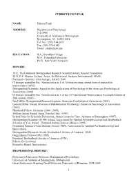 Edward Taub ADDRESS: Department of Psychology 712 CPM University