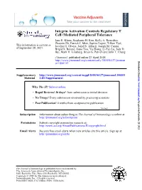 Integrin Activation Controls Regulatory T Cell–Mediated Peripheral Tolerance
